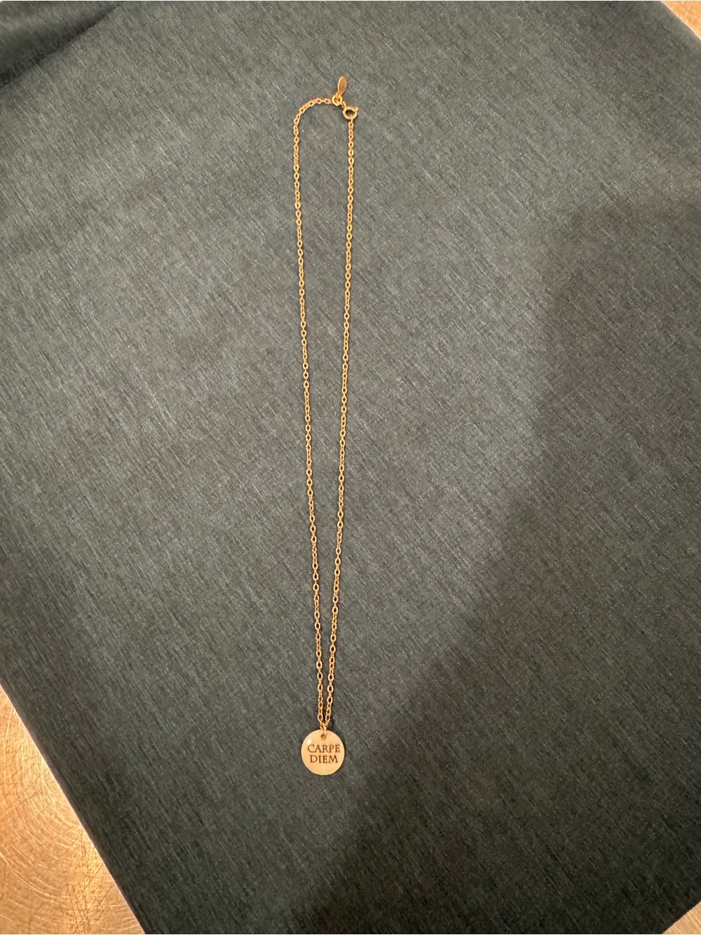Carpe Diem Gold Pendant Necklace - Women Jewelry